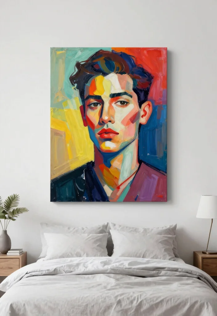 17 Painting Ideas on Canvas for Bedroom Artistic Touch 7 17 Painting Ideas on Canvas for Bedroom Artistic Touch - 6. Abstract Portraiture 1