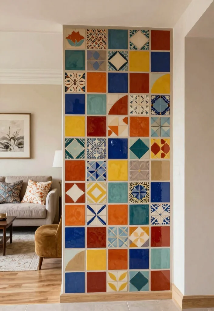 17 Partition Wall Living Room Entrance Ideas Smart Zoning 13 17 Partition Wall Living Room Entrance Ideas Smart Zoning - 12. Colorful Tile Partition 1