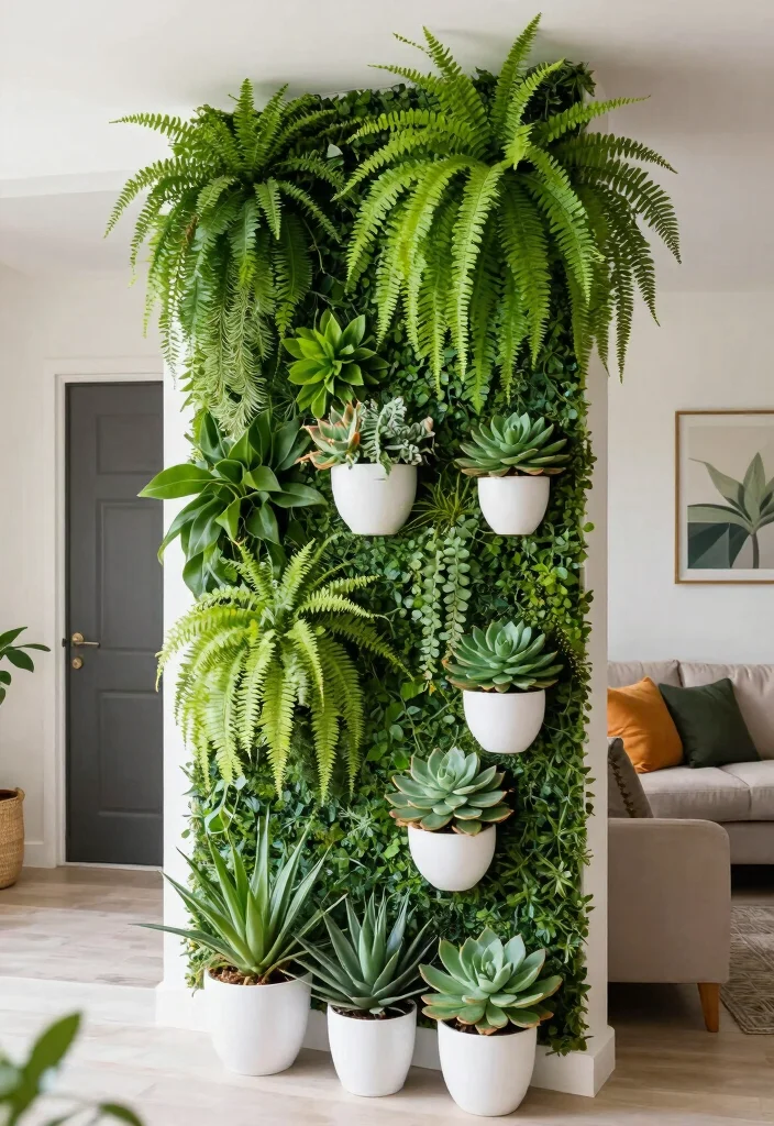 17 Partition Wall Living Room Entrance Ideas Smart Zoning 3 17 Partition Wall Living Room Entrance Ideas Smart Zoning - 2. Cozy Plant Wall 1