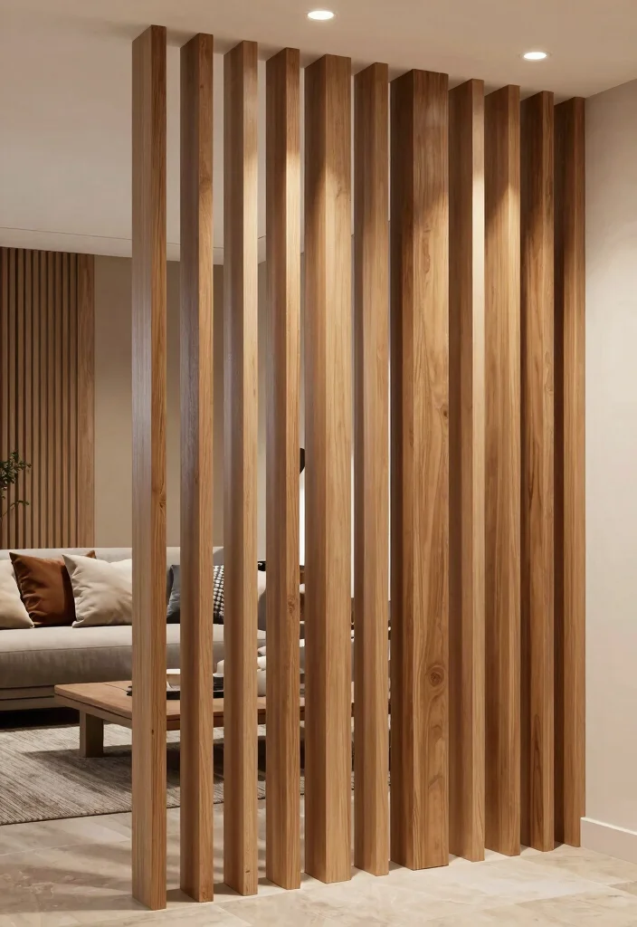 17 Partition Wall Living Room Entrance Ideas Smart Zoning 5 17 Partition Wall Living Room Entrance Ideas Smart Zoning - 4. Artistic Wooden Slats 1
