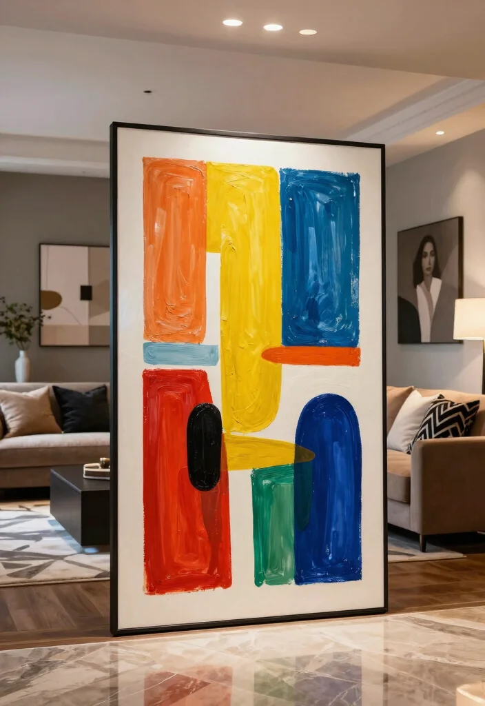 17 Partition Wall Living Room Entrance Ideas Smart Zoning 9 17 Partition Wall Living Room Entrance Ideas Smart Zoning - 8. Modern Art Piece Dividers 1