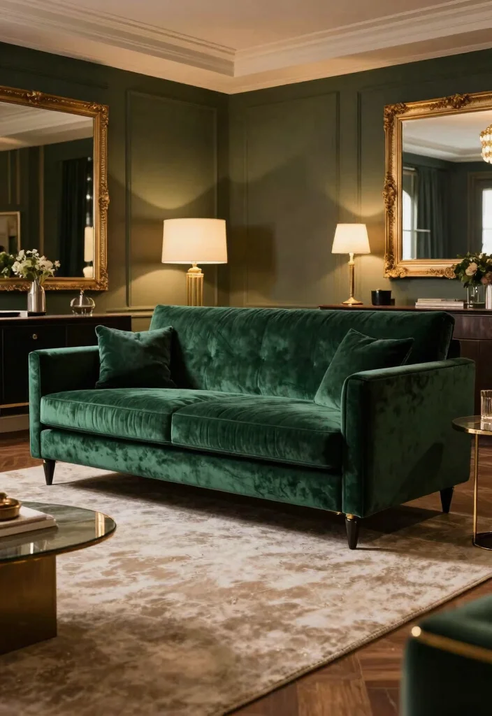 17 Sofa Bed Living Room Ideas for Smart, Flexible Living 14 17 Sofa Bed Living Room Ideas for Smart, Flexible Living - 13. A Touch of Luxe 1