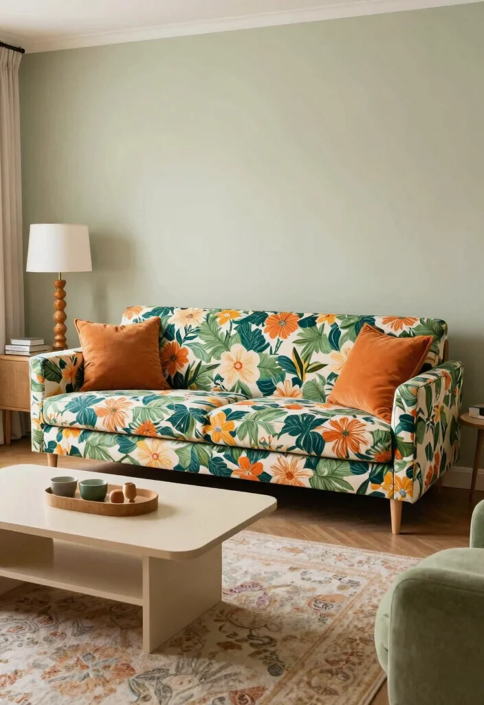 17 Sofa Bed Living Room Ideas for Smart, Flexible Living 6 17 Sofa Bed Living Room Ideas for Smart, Flexible Living - 5. Playful Patterns 1
