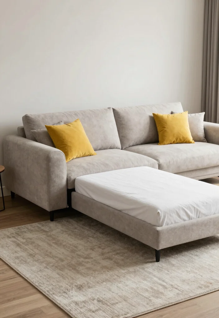 17 Sofa Bed Living Room Ideas for Smart, Flexible Living 7 17 Sofa Bed Living Room Ideas for Smart, Flexible Living - 6. Versatile Space Saver 1