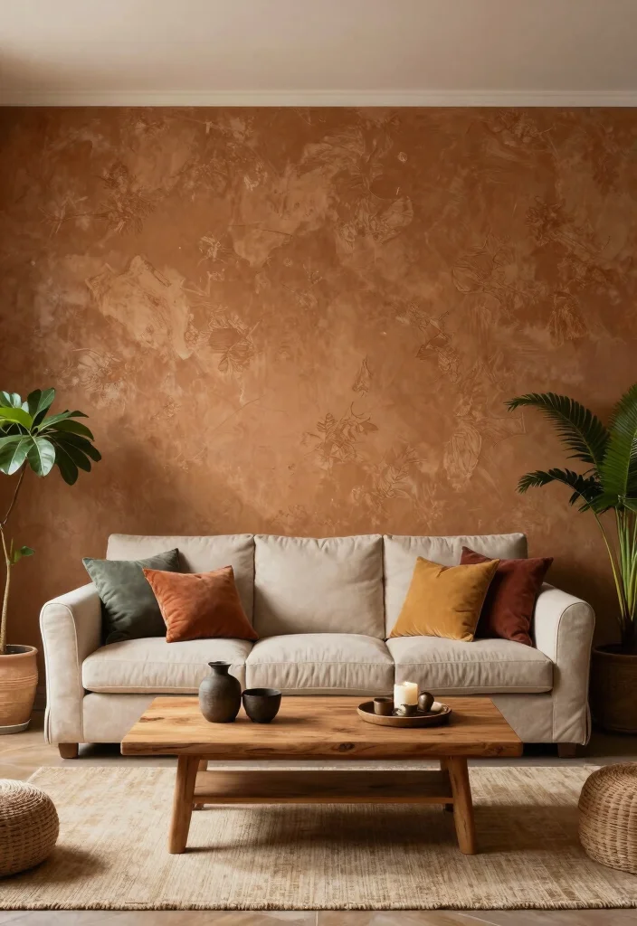 17 Venetian Plaster Walls Living Room Ideas Soft Luxury Texture 11 17 Venetian Plaster Walls Living Room Ideas Soft Luxury Texture - 10. Rustic Almond Brown 1