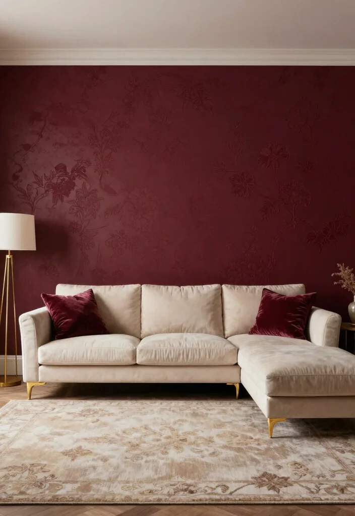 17 Venetian Plaster Walls Living Room Ideas Soft Luxury Texture 12 17 Venetian Plaster Walls Living Room Ideas Soft Luxury Texture - 11. Bold Burgundy Elegance 1