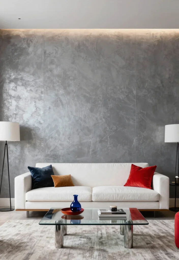 17 Venetian Plaster Walls Living Room Ideas Soft Luxury Texture 13 17 Venetian Plaster Walls Living Room Ideas Soft Luxury Texture - 12. Cool Steel Grey Sophistication 1
