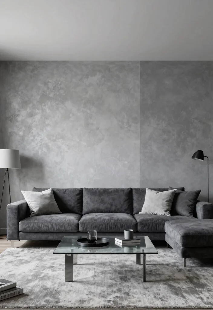 17 Venetian Plaster Walls Living Room Ideas Soft Luxury Texture 8 17 Venetian Plaster Walls Living Room Ideas Soft Luxury Texture - 7. Monochromatic Greyscale 1