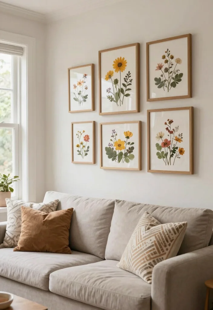18 Blank Wall Ideas for a Stunning Living Room 18 18 Blank Wall Ideas for a Stunning Living Room - 17. Art from Nature 1
