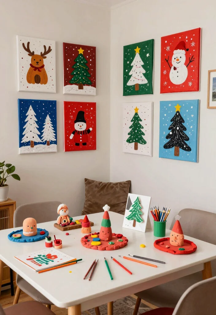 18 Living Room Xmas Decor Ideas Cozy Festive Magic 14 18 Living Room Xmas Decor Ideas Cozy Festive Magic - 13. DIY Holiday Art 1