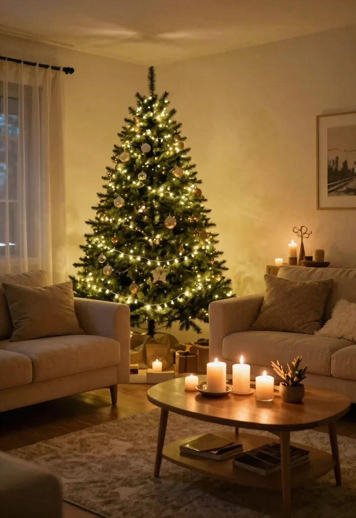 18 Living Room Xmas Decor Ideas Cozy Festive Magic 15 18 Living Room Xmas Decor Ideas Cozy Festive Magic - 14. Warm Lighting Options 1