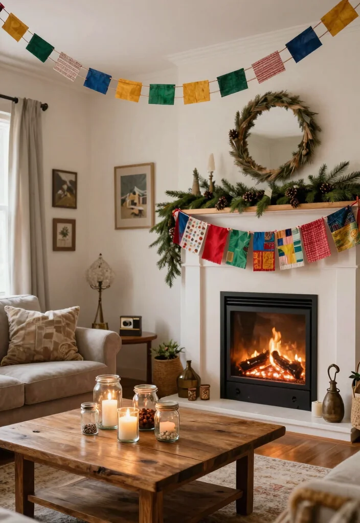 18 Living Room Xmas Decor Ideas Cozy Festive Magic 4 18 Living Room Xmas Decor Ideas Cozy Festive Magic - 3. Recycled Material Decor 1