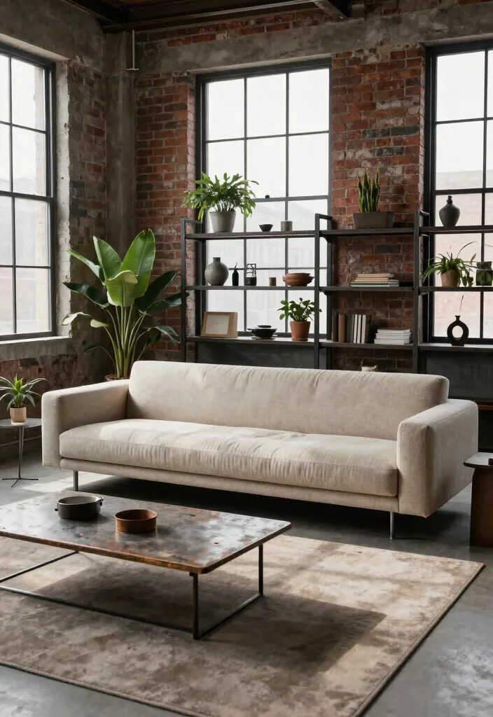 18 Mario Bellini Sofa Living Room Ideas: Iconic Statement Style 8 18 Mario Bellini Sofa Living Room Ideas: Iconic Statement Style - 7. Industrial Chic 1