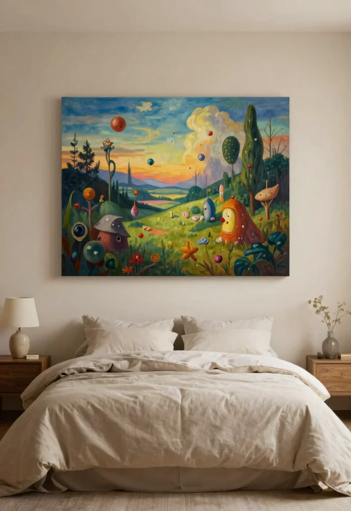 18 Trippy Wall Paintings Bedroom Ideas for Bold Artistic Vibes - 7. Surrealist Art 1