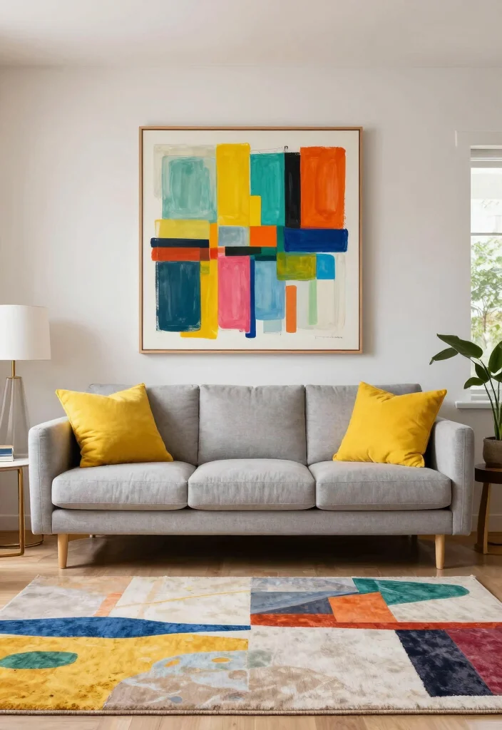 18 Two Story Living Room Wall Decor Ideas for Grand Scale Impact 16 18 Two Story Living Room Wall Decor Ideas for Grand Scale Impact - 15. Bold Color Accents 1