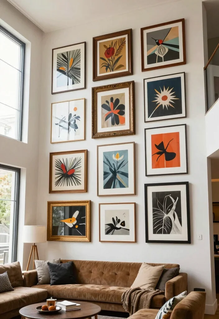 18 Two Story Living Room Wall Decor Ideas for Grand Scale Impact 18 18 Two Story Living Room Wall Decor Ideas for Grand Scale Impact - 17. Unique Wall Art Collectibles 1