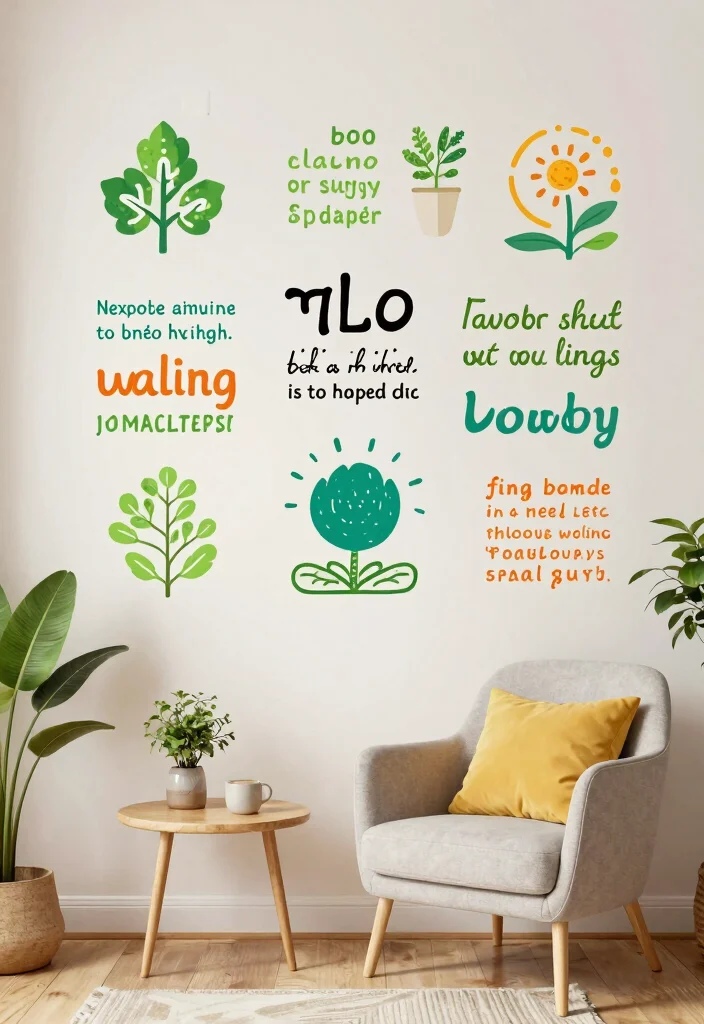 18 Wall Ideas for Living Room That Transform the Space 17 18 Wall Ideas for Living Room That Transform the Space - 16. Eco-Friendly Vinyl Decals 1
