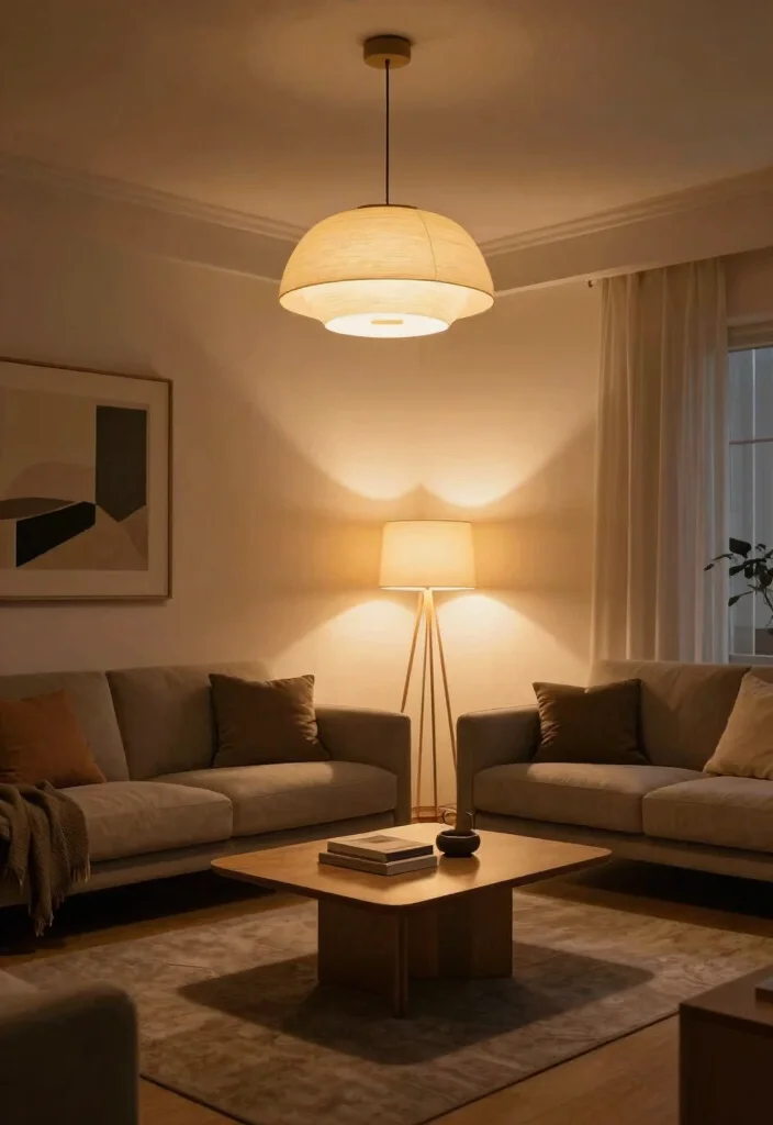 19 Decor Living Room Ideas: Easy Ways to Refresh Your Space 4 19 Decor Living Room Ideas: Easy Ways to Refresh Your Space - 3. Layer Your Lighting 1