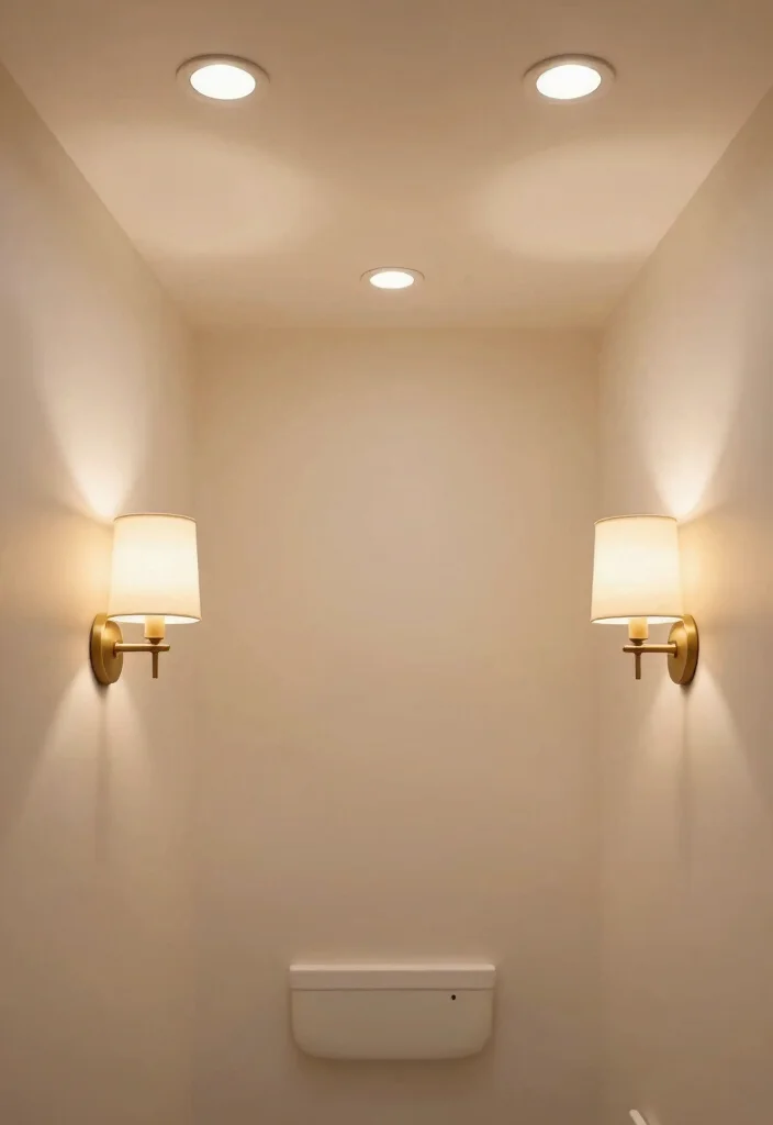 12 Bathroom Ceiling Lighting Ideas That Brighten Without Glare 11 12 Bathroom Ceiling Lighting Ideas That Brighten Without Glare - 10. Layered Lighting Techniques 1