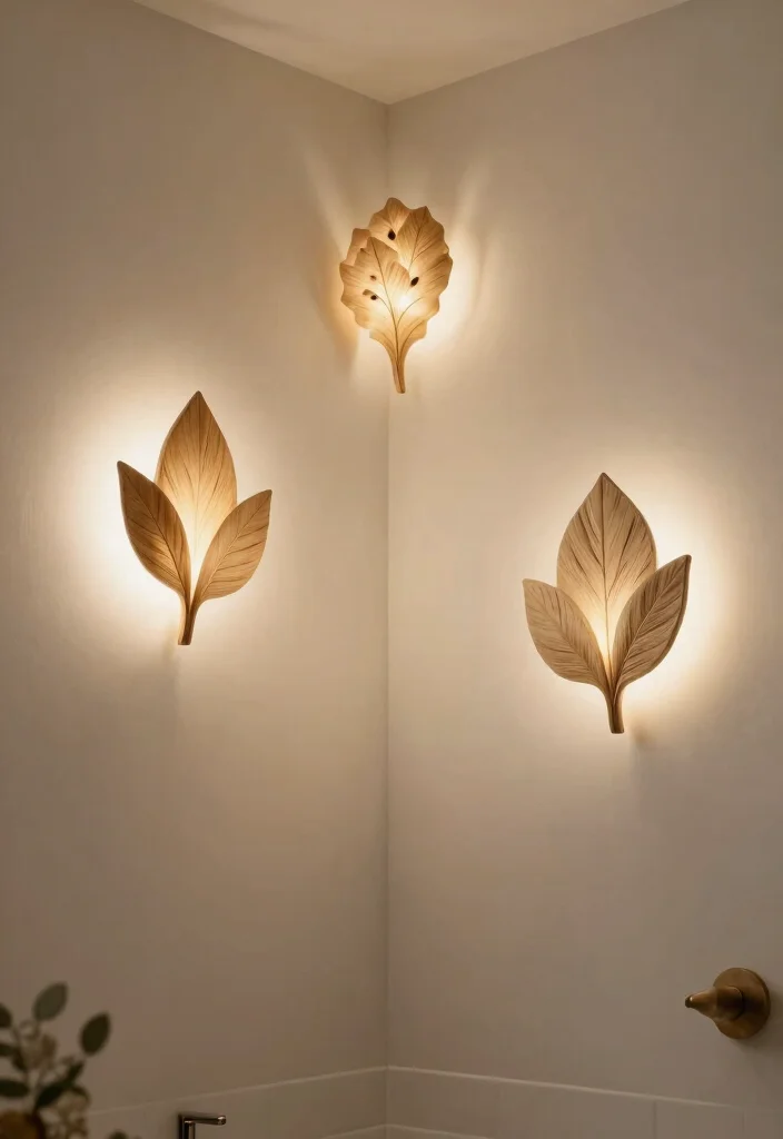 12 Bathroom Ceiling Lighting Ideas That Brighten Without Glare 13 12 Bathroom Ceiling Lighting Ideas That Brighten Without Glare - 12. Herbal or Nature-inspired Lighting 1