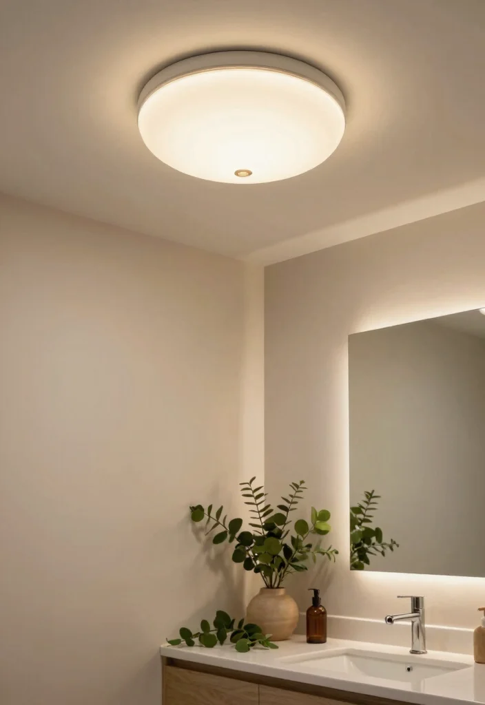 12 Bathroom Ceiling Lighting Ideas That Brighten Without Glare 3 12 Bathroom Ceiling Lighting Ideas That Brighten Without Glare - 2. Flush Mount Lights 1
