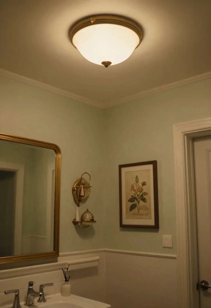 12 Bathroom Ceiling Lighting Ideas That Brighten Without Glare 7 12 Bathroom Ceiling Lighting Ideas That Brighten Without Glare - 6. Vintage Inspired Fixtures 1