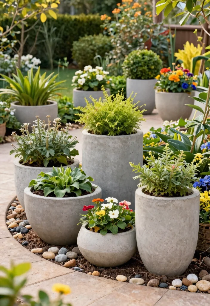 12 Concrete Planter Boxes That Don't Crack in Winter Freeze 12 12 Concrete Planter Boxes That Don't Crack in Winter Freeze - 11. Affordable Concrete Planters 1