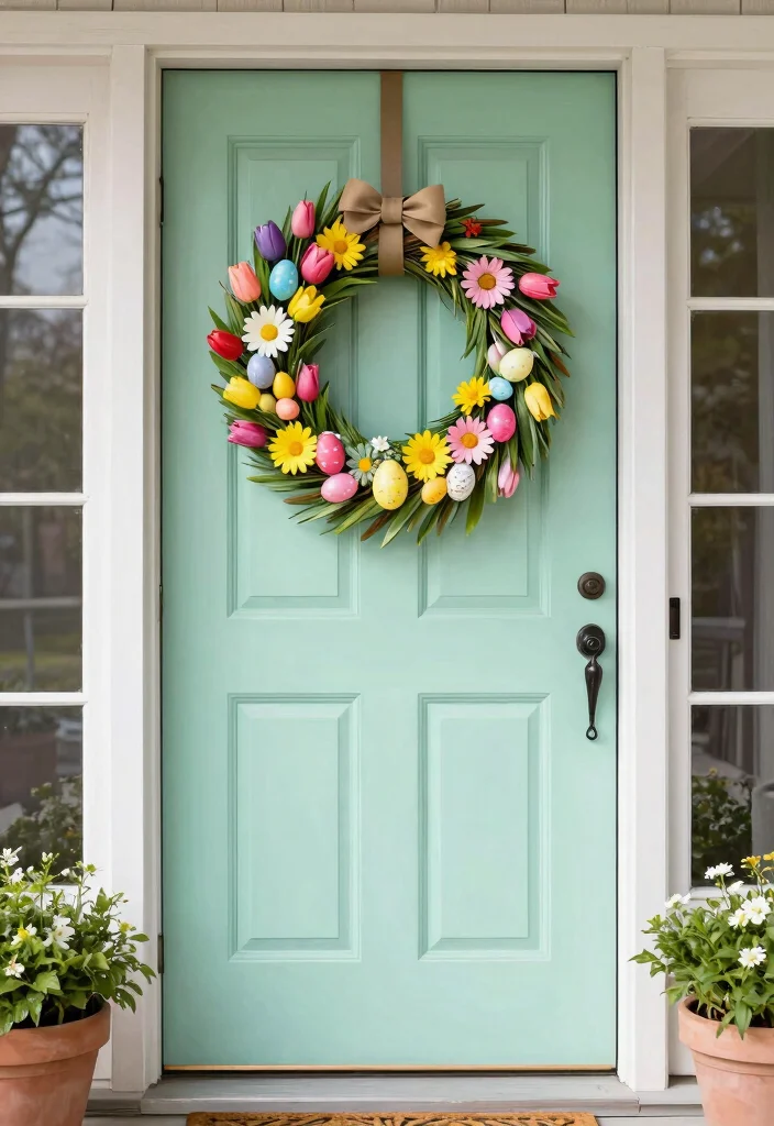 12 Easter Porch Decor Ideas That Survive Wind and Rain 2 12 Easter Porch Decor Ideas That Survive Wind and Rain - 1. Weather-Resistant Wreaths 1