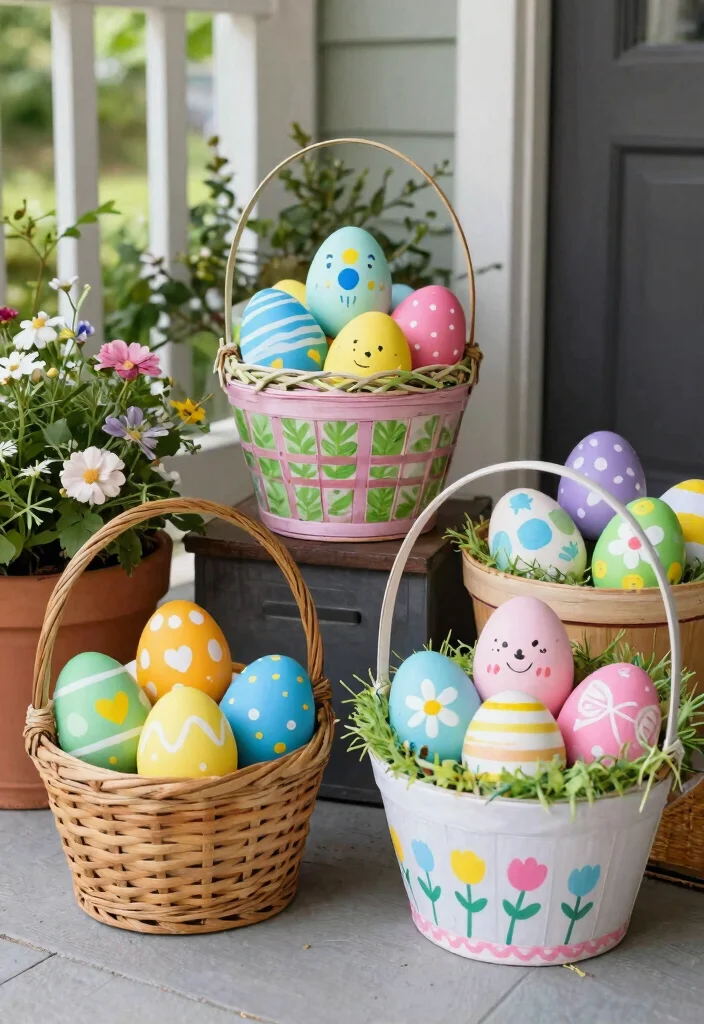 12 Easter Porch Decor Ideas That Survive Wind and Rain 12 12 Easter Porch Decor Ideas That Survive Wind and Rain - 11. Fun Egg Hunt Displays 1