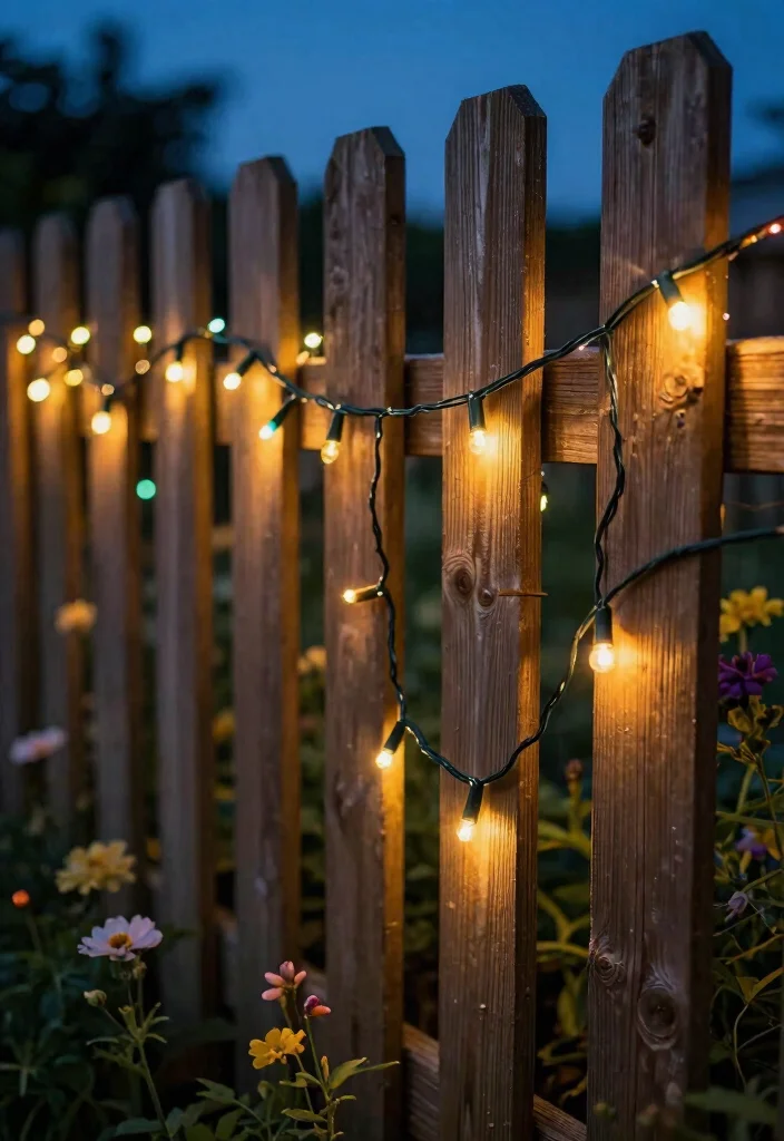 12 Fence Lighting Ideas That Install Without Drilling or Wiring 2 12 Fence Lighting Ideas That Install Without Drilling or Wiring - 1. Twinkling Fairy Lights 1