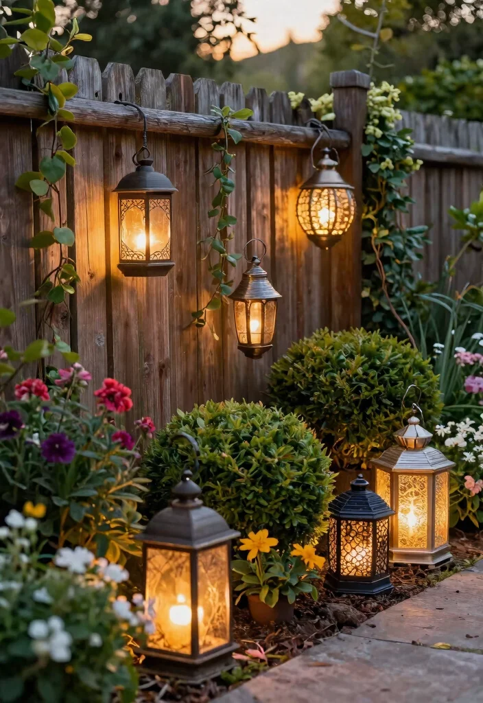 12 Fence Lighting Ideas That Install Without Drilling or Wiring 3 12 Fence Lighting Ideas That Install Without Drilling or Wiring - 2. Solar Lanterns 1