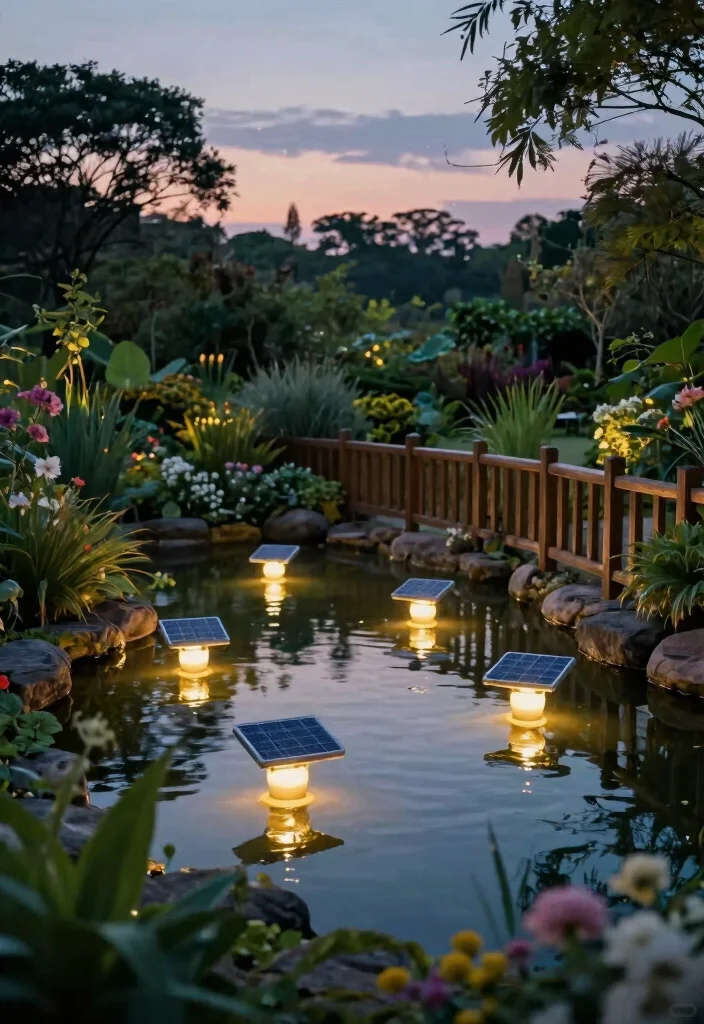 12 Fence Lighting Ideas That Install Without Drilling or Wiring 9 12 Fence Lighting Ideas That Install Without Drilling or Wiring - 8. Floating Solar Lights 1