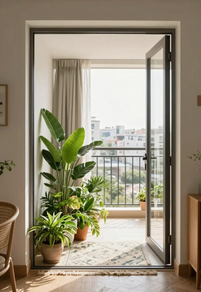 12 Small Balcony Decor Indian Ideas for Tight City Spaces 8 12 Small Balcony Decor Indian Ideas for Tight City Spaces - 7. Indoor-Outdoor Flow 1