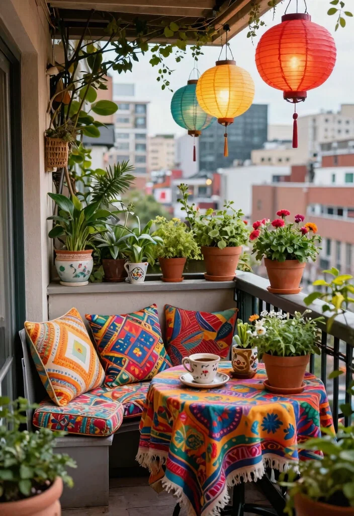 12 Small Balcony Decor Indian Ideas for Tight City Spaces 9 12 Small Balcony Decor Indian Ideas for Tight City Spaces - 8. Use of Colorful Accessories 1