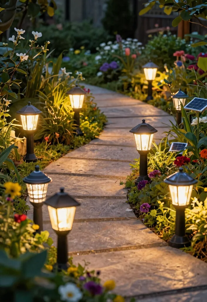 12 Solar Lights Ideas Outdoor Walkway Paths That Stay Lit All Night 9 12 Solar Lights Ideas Outdoor Walkway Paths That Stay Lit All Night - 8. Battery-Operated Solar Lights for Flexibility 1
