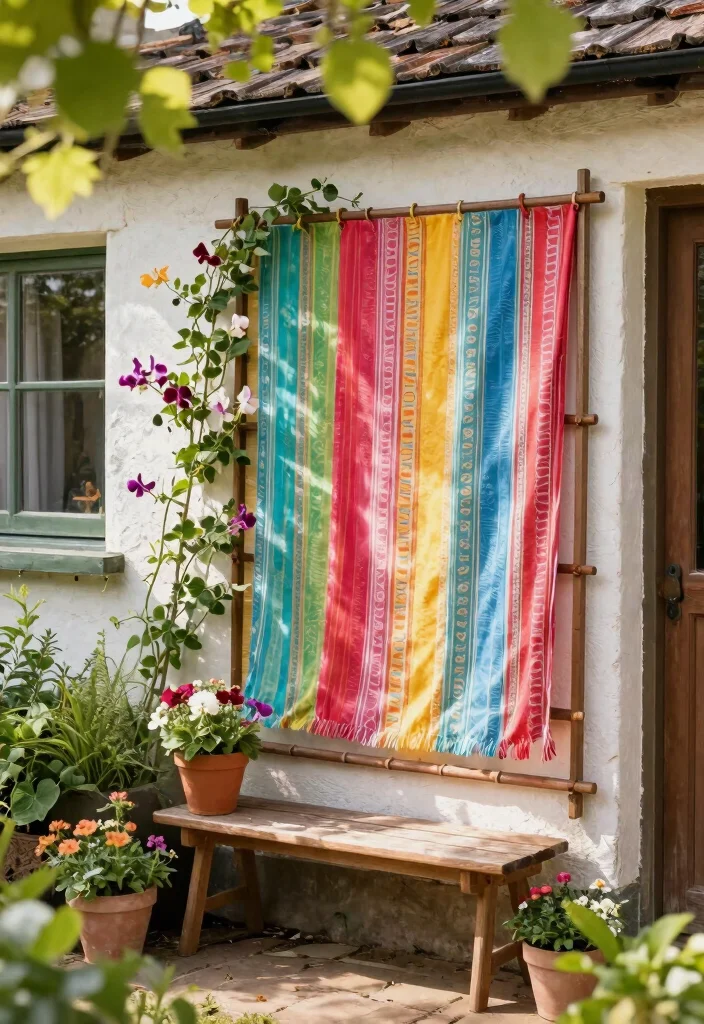 12 Trellis on House Ideas That Don't Damage Siding 4 12 Trellis on House Ideas That Don't Damage Siding - 3. Fabric Trellis 1