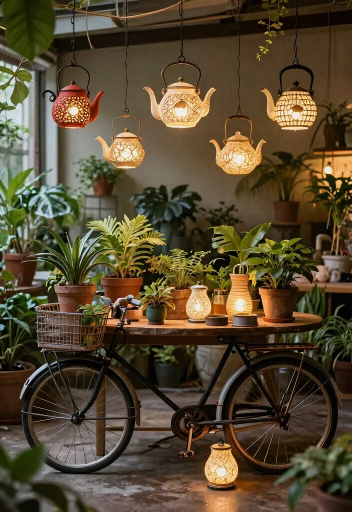 12 Vintage Ceiling Lights That Don't Look Dated 13 12 Vintage Ceiling Lights That Don't Look Dated - 12. Quirky Repurposed Lights 1