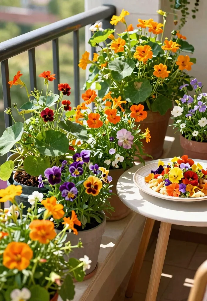 14 Container Flower Garden Ideas for Renters Who Can't Dig 11 14 Container Flower Garden Ideas for Renters Who Can't Dig - 10. Edible Flowers 1