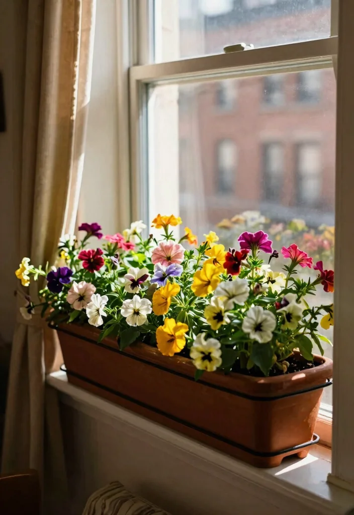 14 Container Flower Garden Ideas for Renters Who Can't Dig 3 14 Container Flower Garden Ideas for Renters Who Can't Dig - 2. Window Box Flowers 1