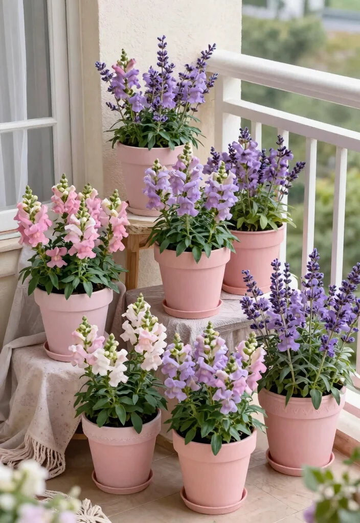 14 Container Flower Garden Ideas for Renters Who Can't Dig 10 14 Container Flower Garden Ideas for Renters Who Can't Dig - 9. Color-Themed Containers 1