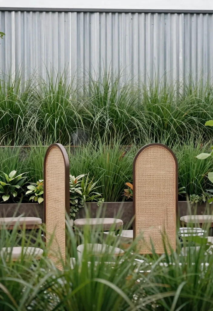 14 Corrugated Metal Fence Ideas That Block Noise and Nosy Neighbors 11 14 Corrugated Metal Fence Ideas That Block Noise and Nosy Neighbors - 10. Privacy Screens 1