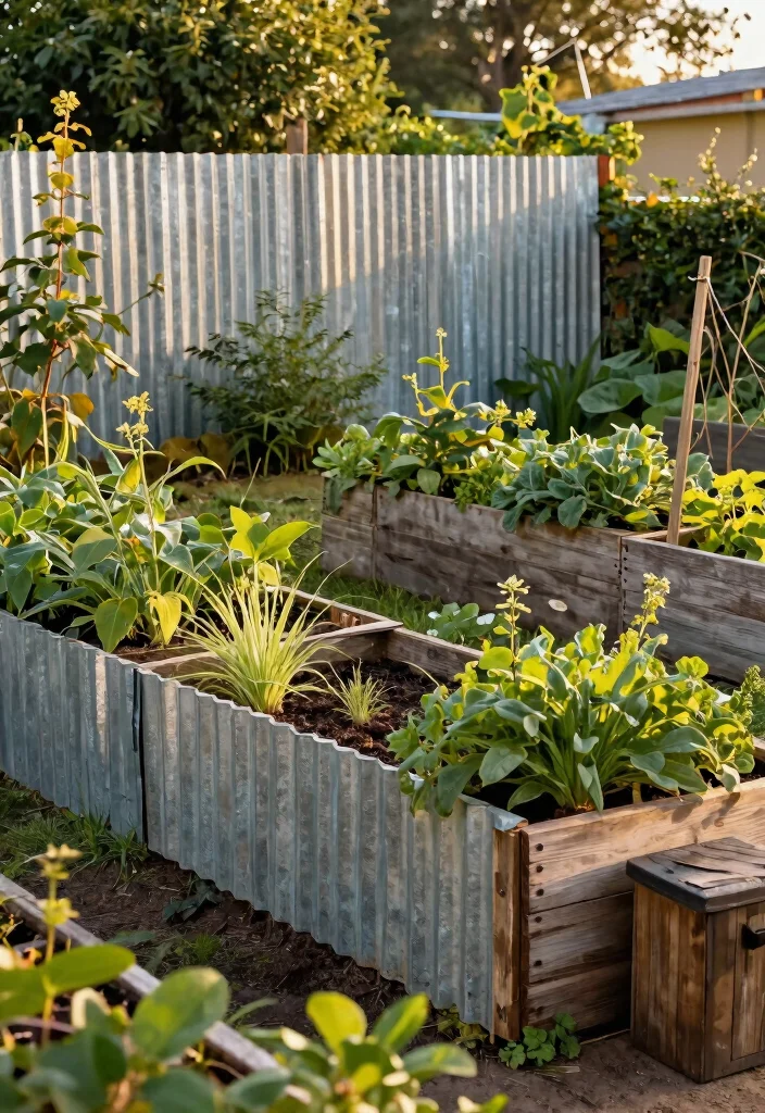 14 Corrugated Metal Fence Ideas That Block Noise and Nosy Neighbors 12 14 Corrugated Metal Fence Ideas That Block Noise and Nosy Neighbors - 11. Eco-Friendly Options 1