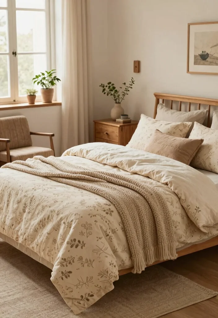 14 Farmhouse Bedding Set Ideas That Feel Cozy Without Looking Cluttered 3 14 Farmhouse Bedding Set Ideas That Feel Cozy Without Looking Cluttered - 2. Soft Earthy Tones 1