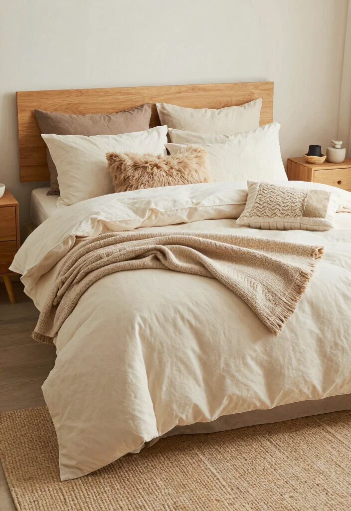 14 Farmhouse Bedding Set Ideas That Feel Cozy Without Looking Cluttered 5 14 Farmhouse Bedding Set Ideas That Feel Cozy Without Looking Cluttered - 4. Layered Textures 1