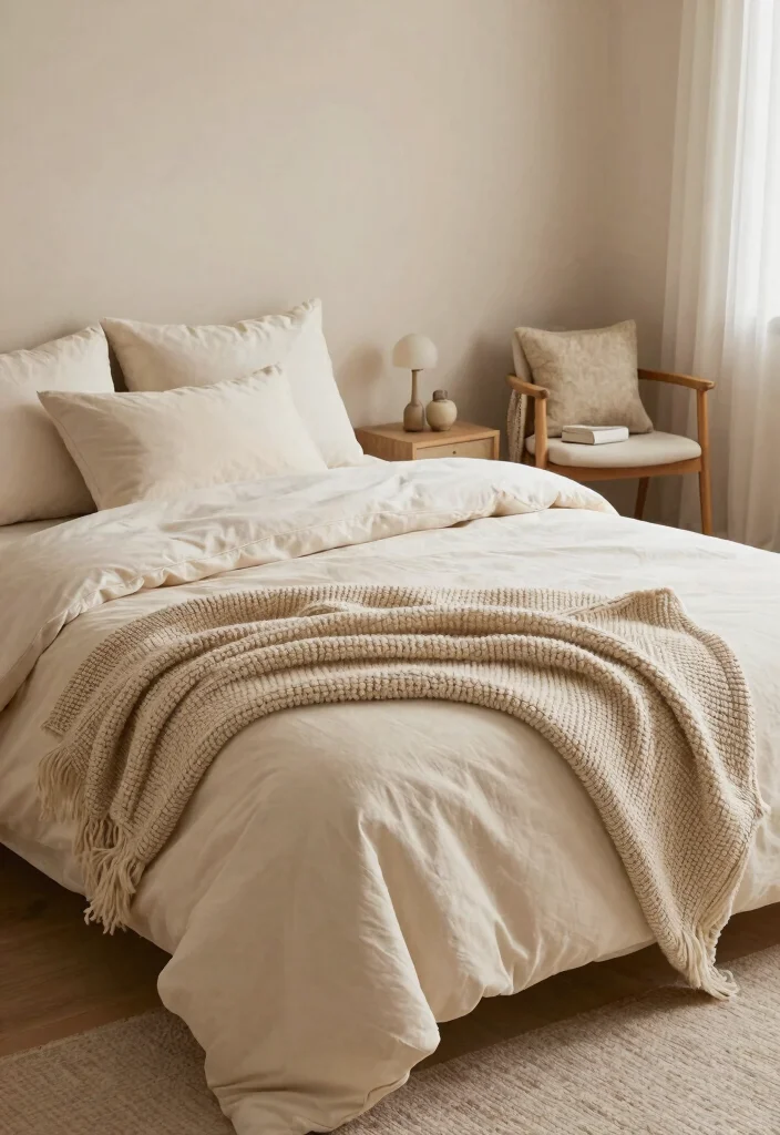 14 Farmhouse Bedding Set Ideas That Feel Cozy Without Looking Cluttered 10 14 Farmhouse Bedding Set Ideas That Feel Cozy Without Looking Cluttered - 9. Cozy Knits and Fleece 1