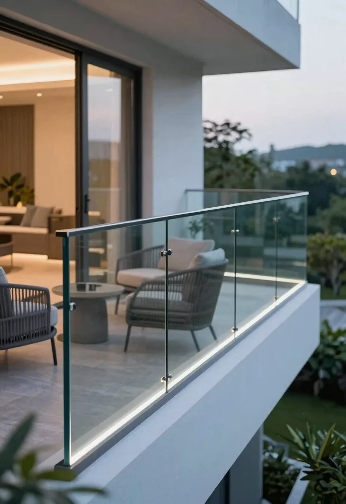 14 Glass Balcony Railing Concepts That Stay Clear Without Constant Cleaning 11 14 Glass Balcony Railing Concepts That Stay Clear Without Constant Cleaning - 10. Smart Glass Railings with Adjustable Transparency 1