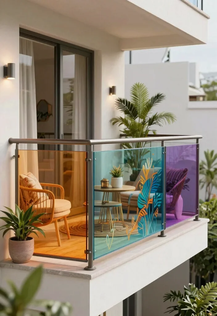 14 Glass Balcony Railing Concepts That Stay Clear Without Constant Cleaning 12 14 Glass Balcony Railing Concepts That Stay Clear Without Constant Cleaning - 11. Customizable Glass Railings with Personal Touches 1