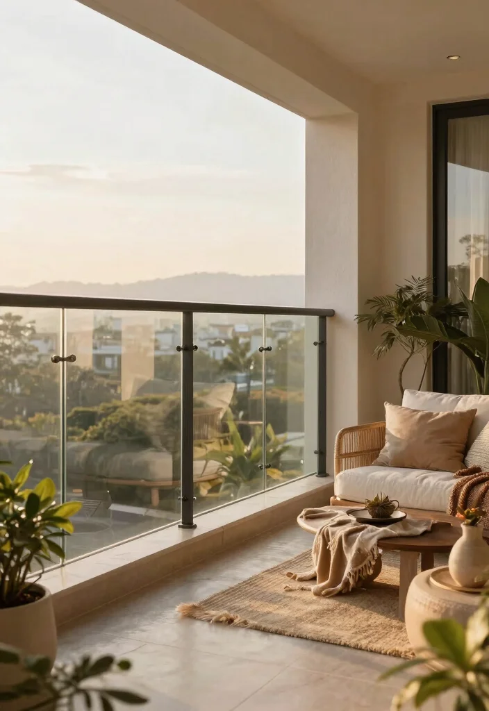 14 Glass Balcony Railing Concepts That Stay Clear Without Constant Cleaning 15 14 Glass Balcony Railing Concepts That Stay Clear Without Constant Cleaning - 14. Innovative Glass Balcony Railings with Built-in Windbreaks 1