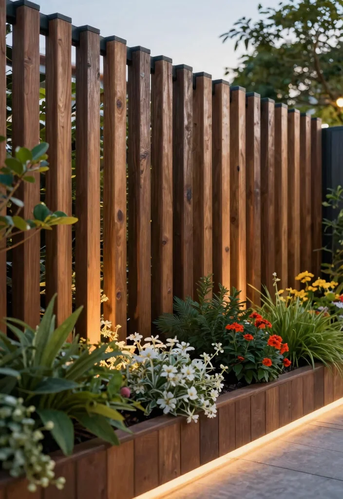 14 Modern Wood Fence Ideas That Provide Full Privacy Fast 2 14 Modern Wood Fence Ideas That Provide Full Privacy Fast - 1. Vertical Slats for Contemporary Appeal 1