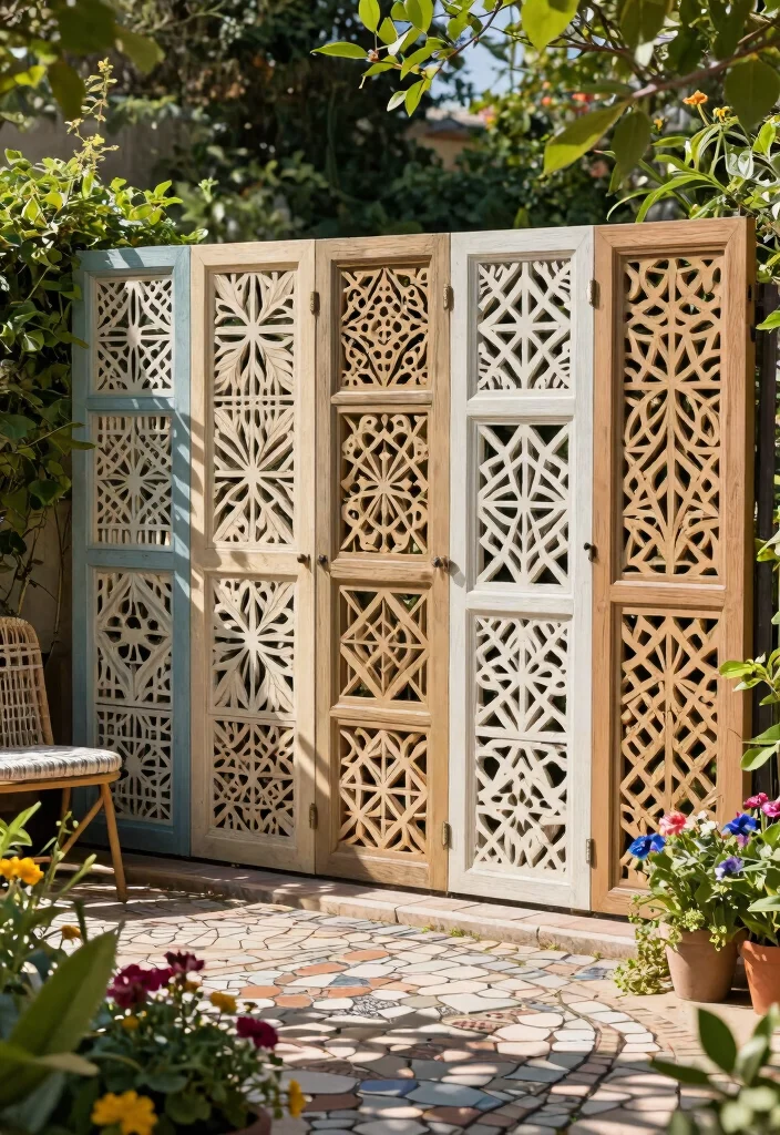 14 Modern Wood Fence Ideas That Provide Full Privacy Fast 7 14 Modern Wood Fence Ideas That Provide Full Privacy Fast - 6. Decorative Panels for Artistic Flair 1
